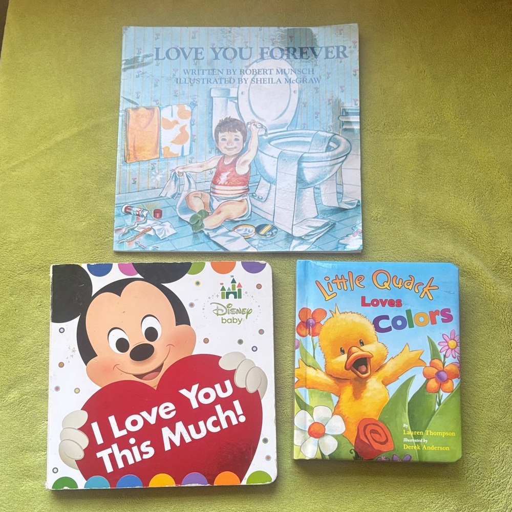 Children's Book Set - Love You Forever, Disney Baby, Little Quack